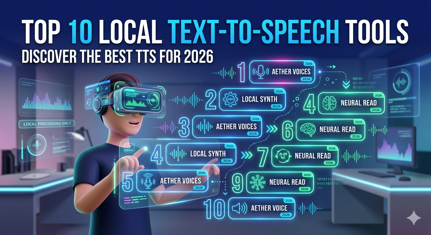 Top 10 Local Text to Speech Tools — run AI voice entirely on your machine
